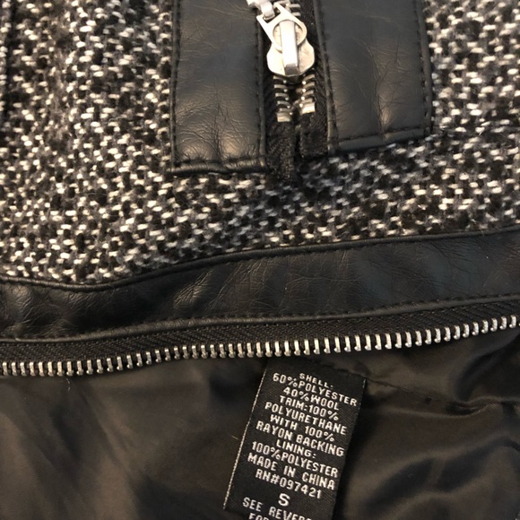 Tweed jacket with faux leather trim - Picture 7 of 7